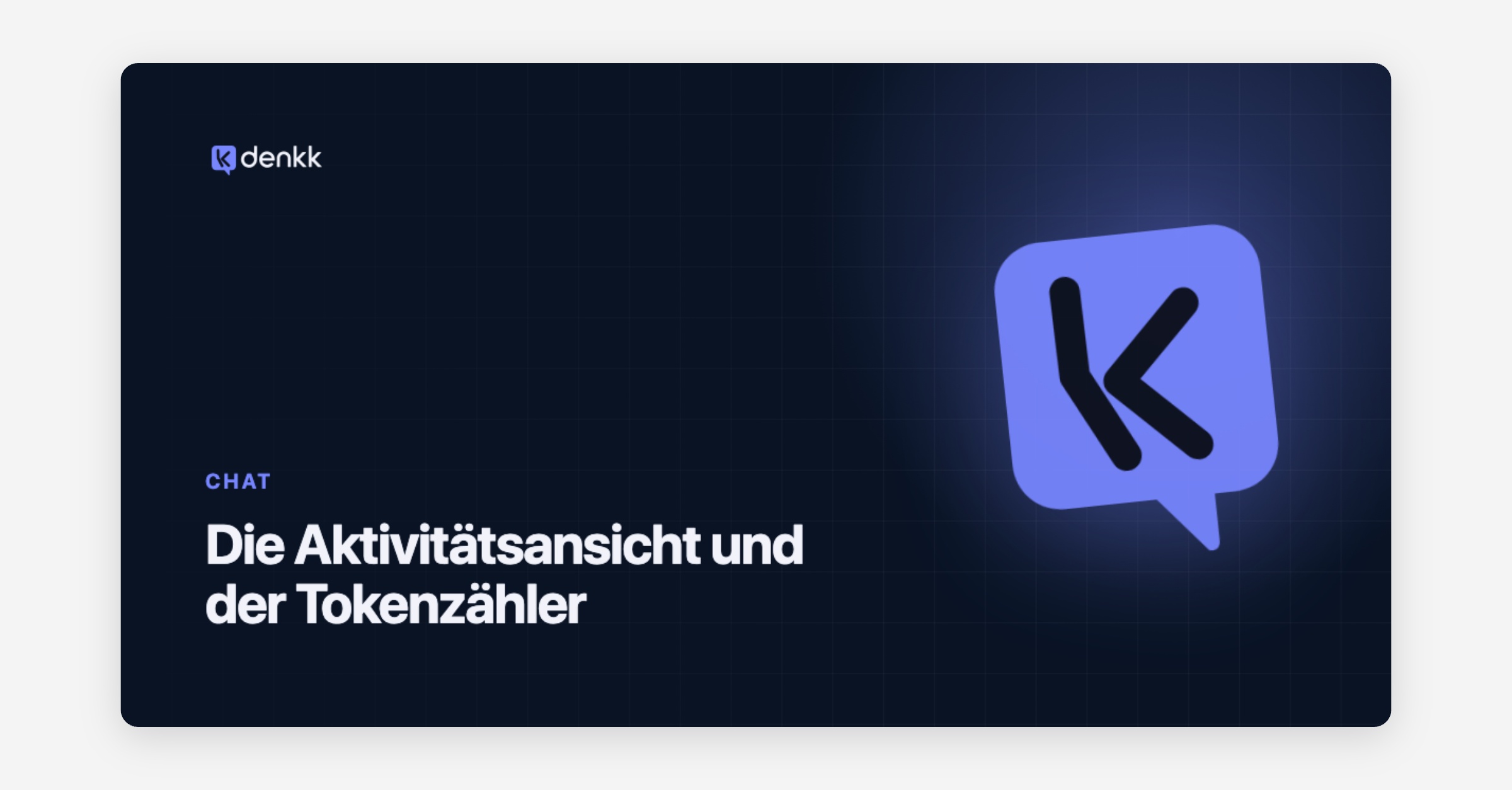 Die Aktivitätsansicht und der Tokenzähler
