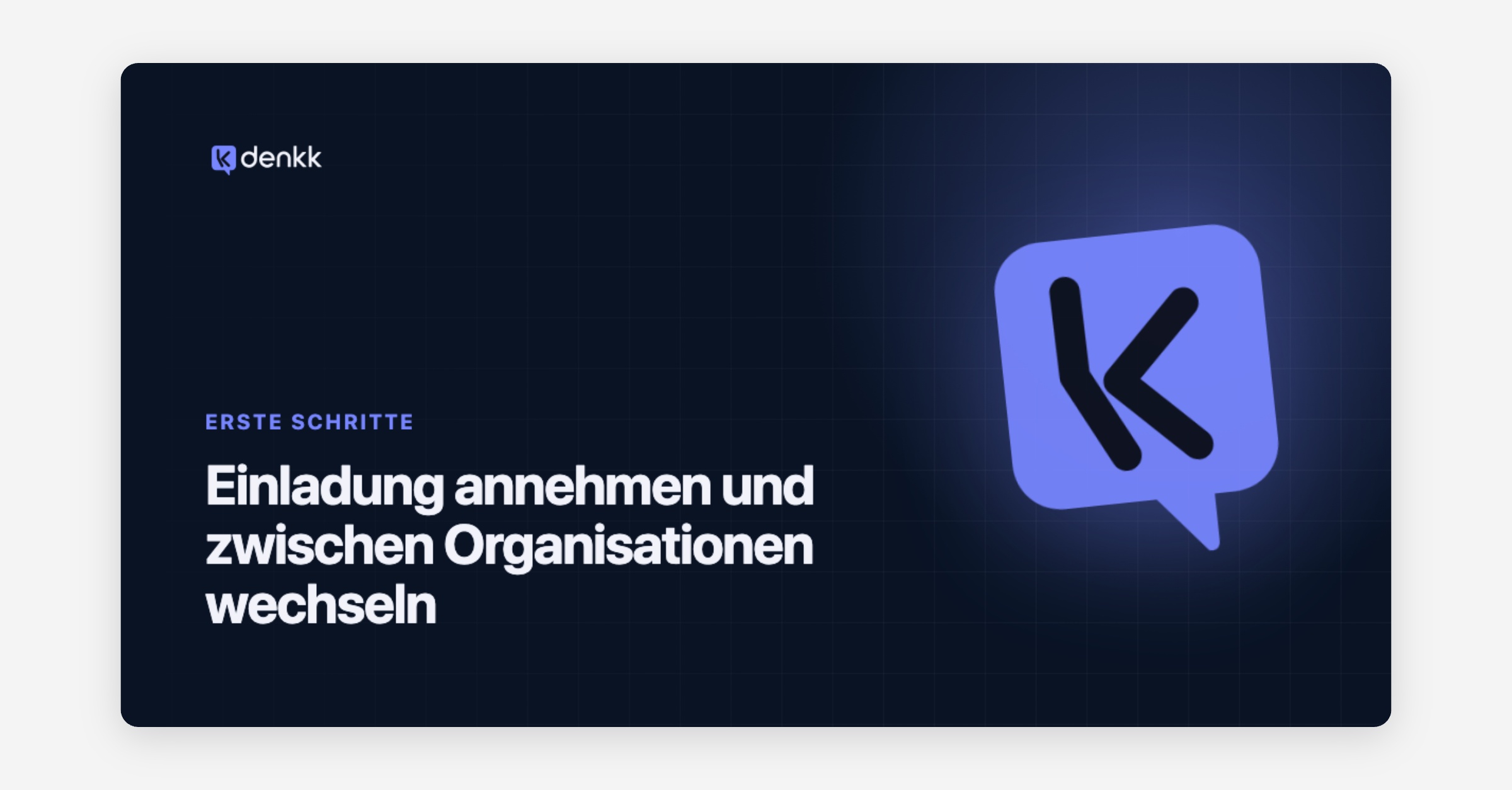Einladung annehmen und zwischen Organisationen wechseln