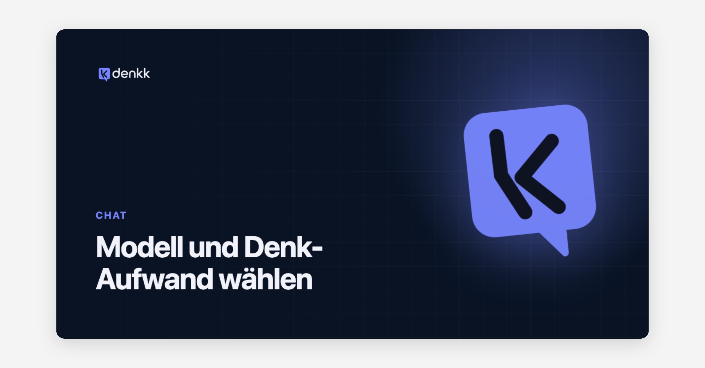 Modell und Denk-Aufwand wählen